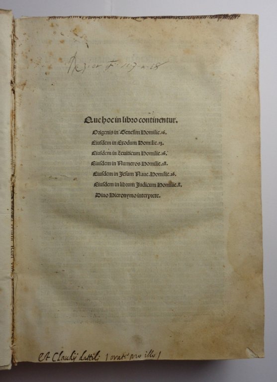 QUE HOC IN LIBRO CONTINENTUR. (1512). Seguito da: QUAE HOC …