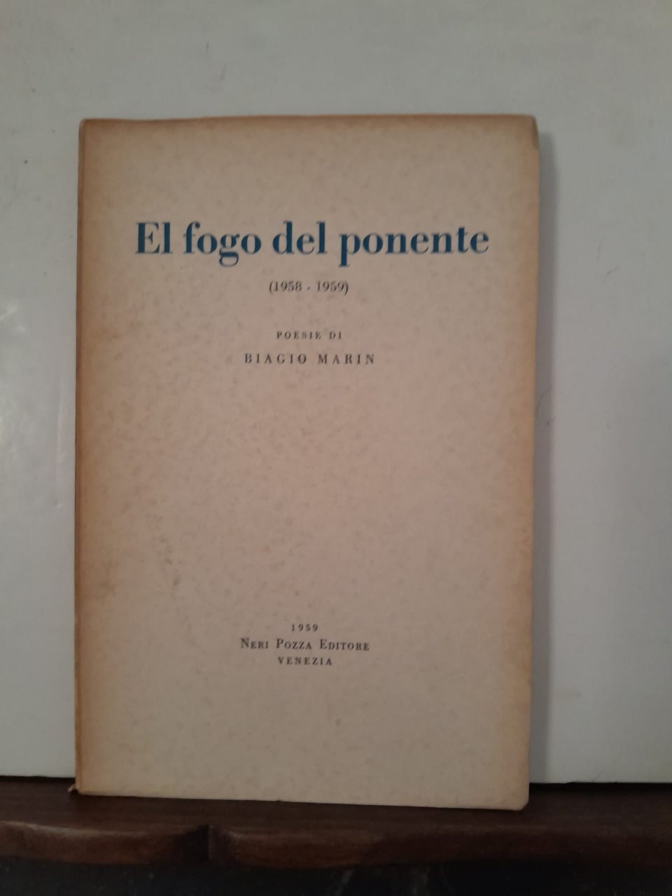 El fogo del ponente (1958-1959)