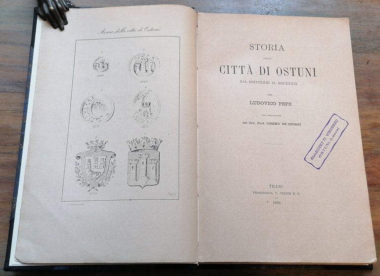 Storia della Città di Ostuni dal MCCCCLXIII al MDCXXXIX. Con …