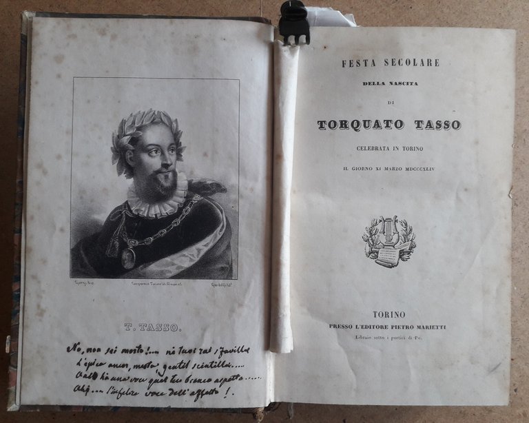 Festa secolare della nascita di Torquato Tasso celebrata in Torino …