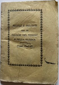 Regole e precetti per li giuochi del Domino e della …