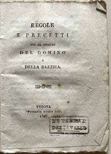 Regole e precetti per li giuochi del Domino e della …