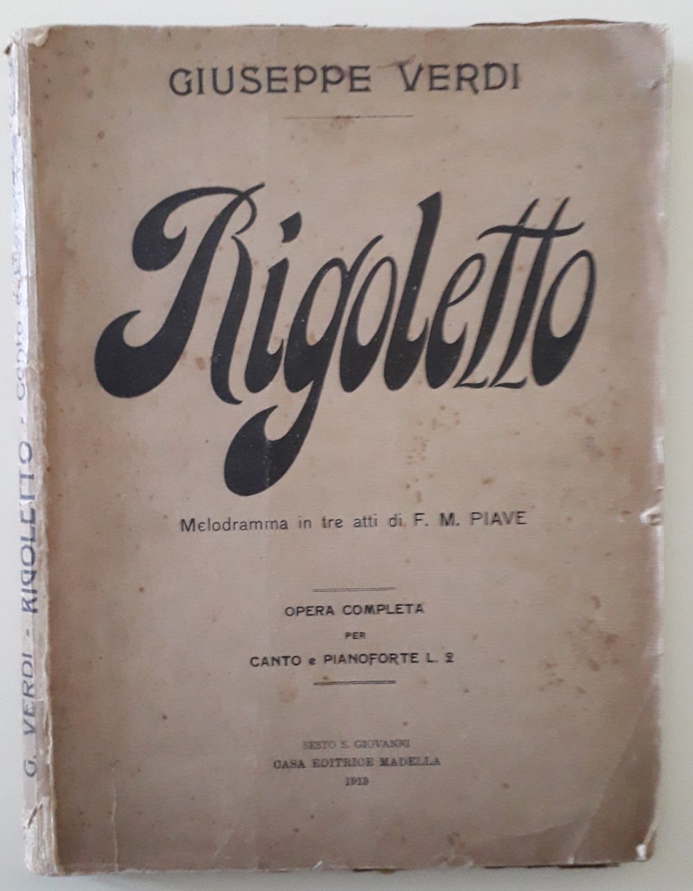 Rigoletto Melodramma in tre atti di F. M. Piave - …