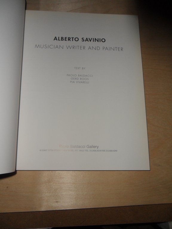 ALBERTO SAVINIO musician painter and writer