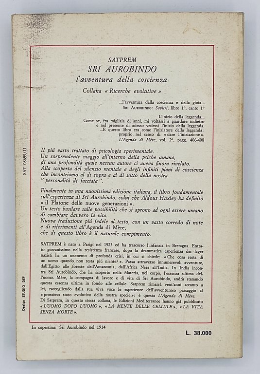 Sri Aurobindo. L'avventura della coscienza