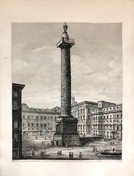 Veduta della Colonna Antonina, o sia Piazza Colonna