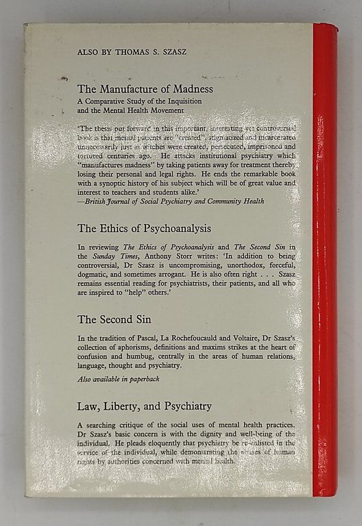 The Age of madness. The History of involuntary mental hospitalization …