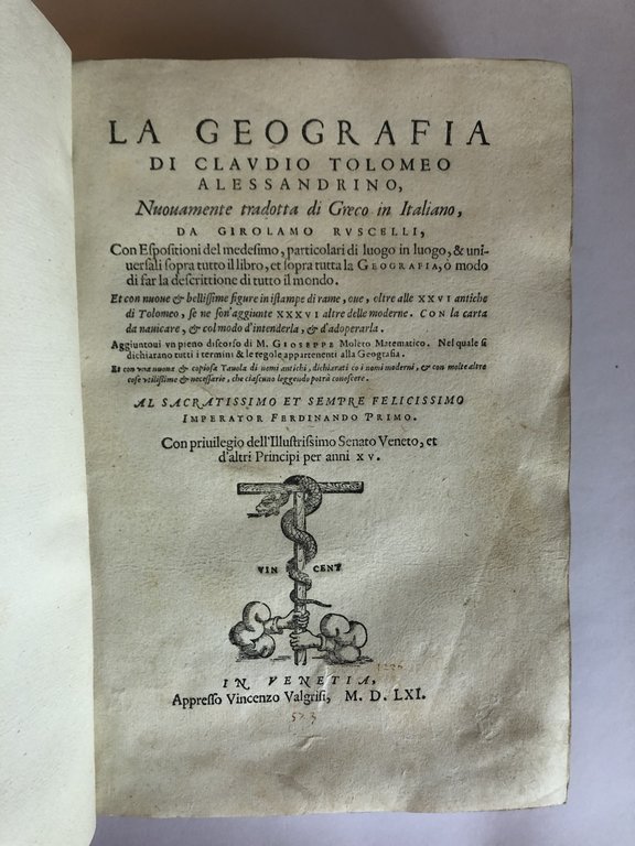 LA GEOGRAFIA… nuovamente tradotta di greco in italiano da Girolamo …