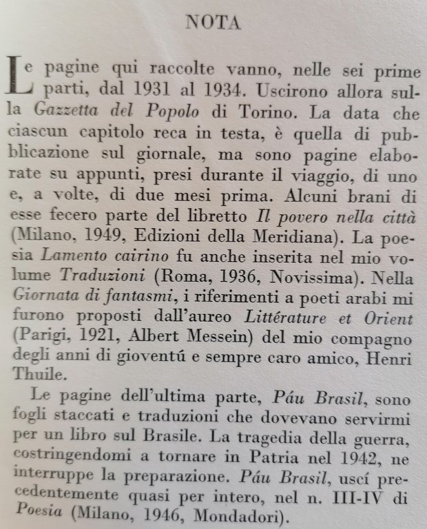 Vita di un'uomo XI. Prose di viaggio e saggi. I. …