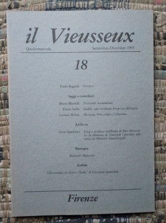 IL VIEUSSEUX - RIVISTA QUADRIMESTRALE DI CULTURA N. 18 SETTEMBRE-DICEMBRE …