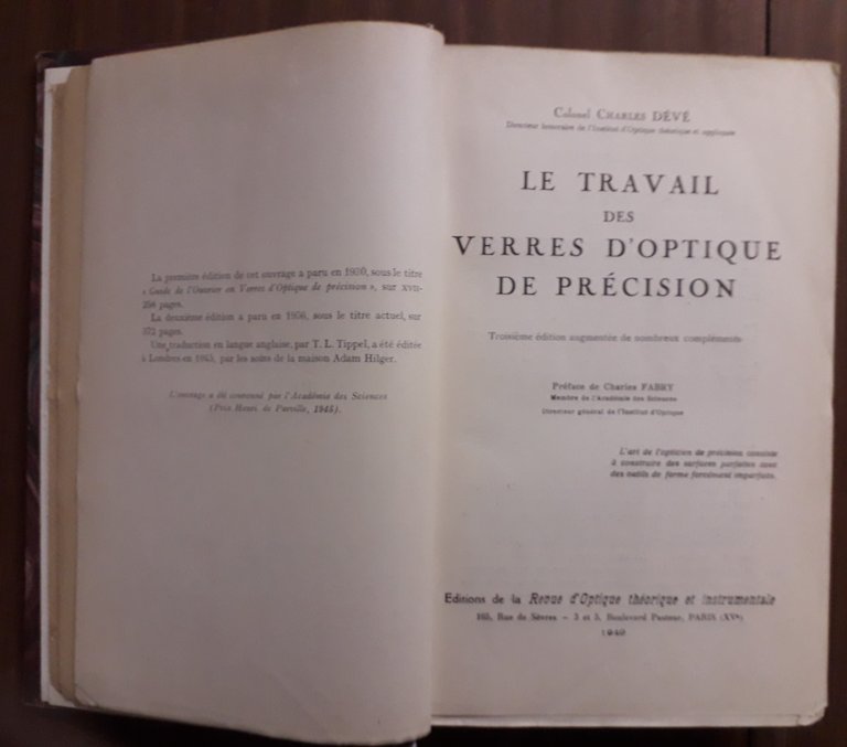 Le Travail des Verres d'Optique de précision