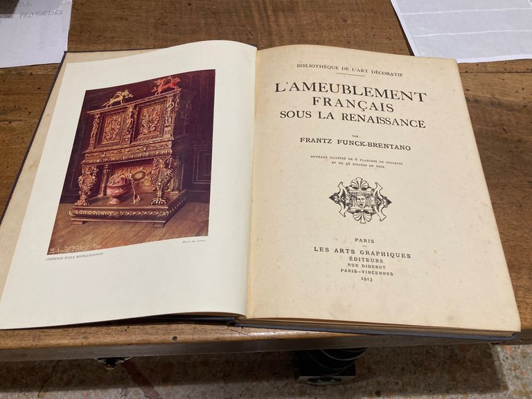 L'AMEUBLEMENT FRANCAIS SOUS LA RENAISSANCE - BIBLIOTHEQUE DE L'ART DECORATIF