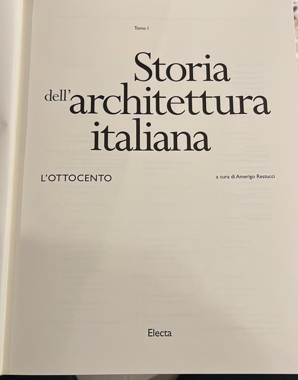 Storia dell'architettura italiana- L'ottocento