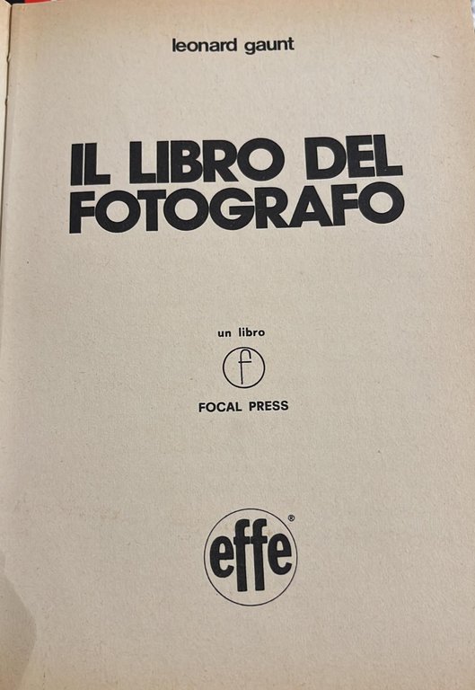 Il libro del fotografo