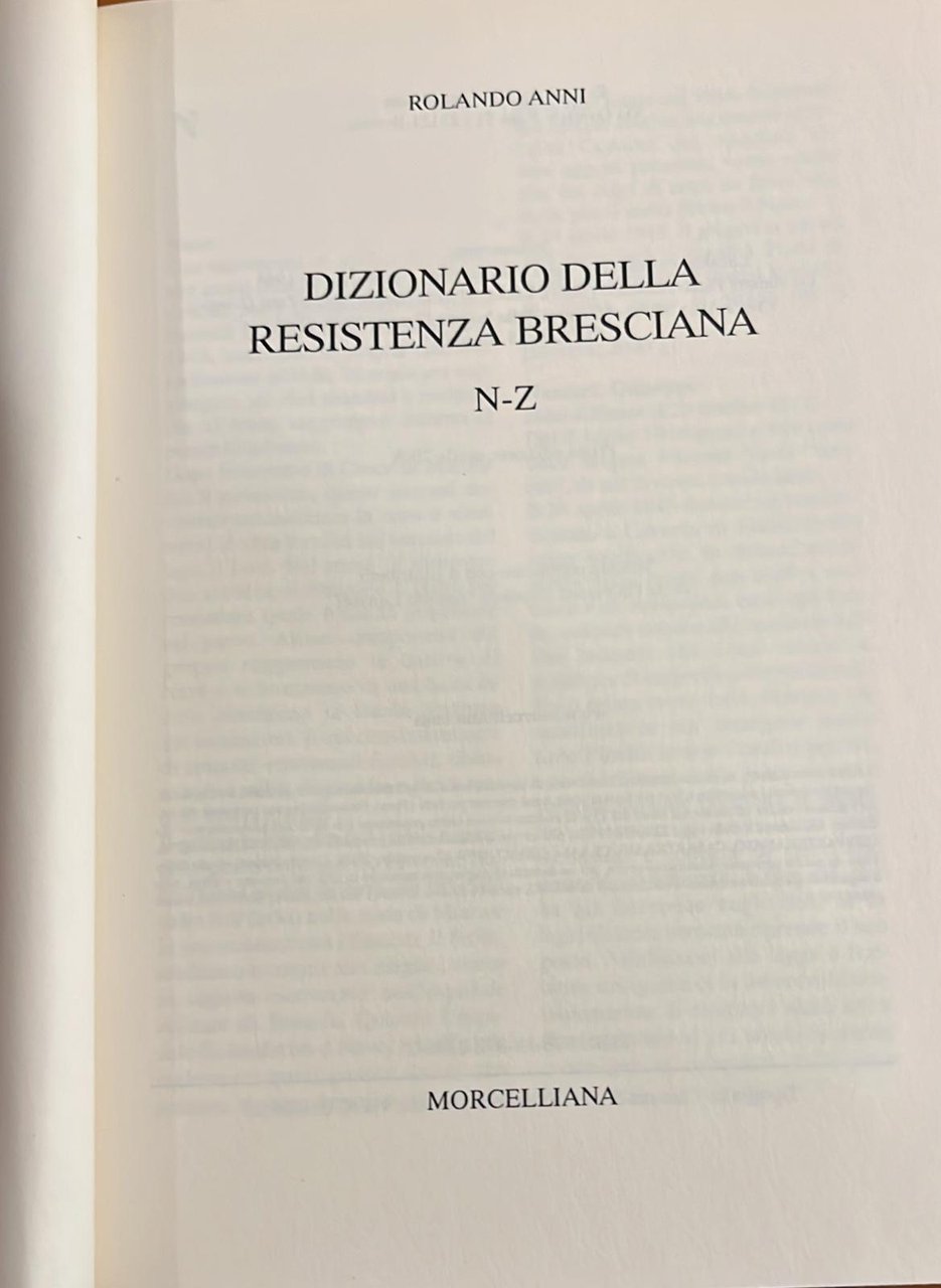 Dizionario della Resistenza bresciana