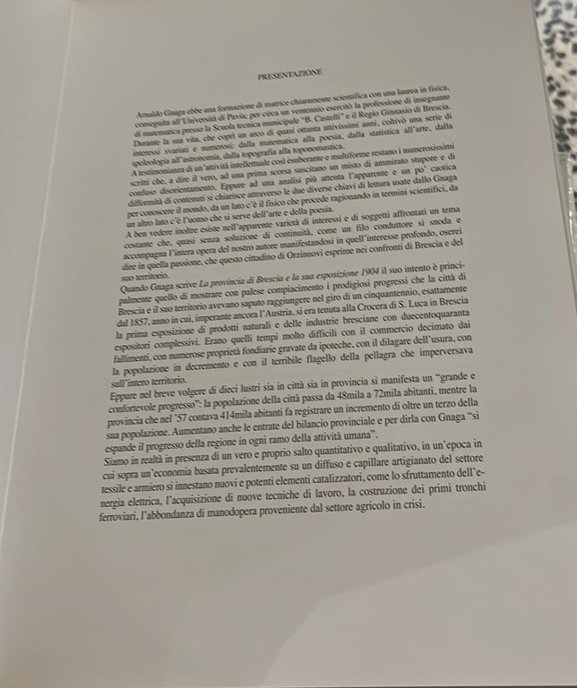 La provincia di Brescia e la sua esposizione 1904