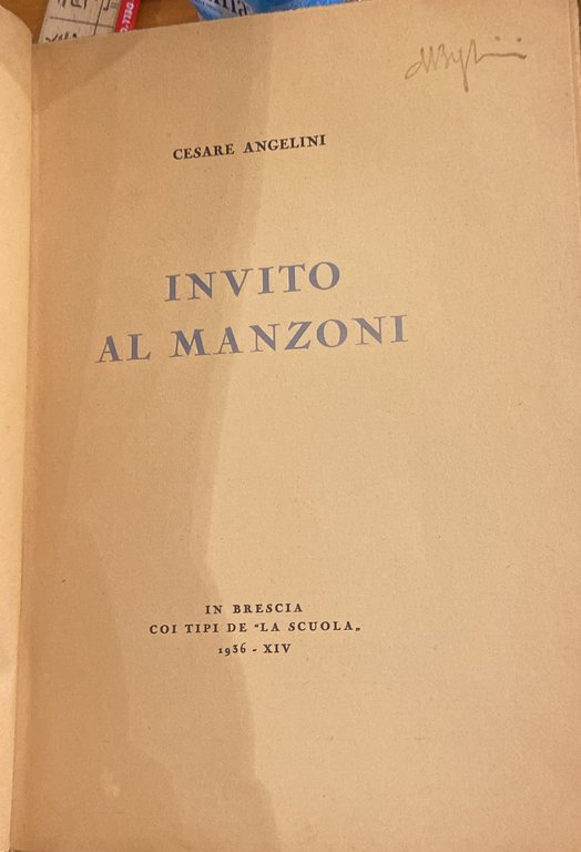 Invito al Manzoni