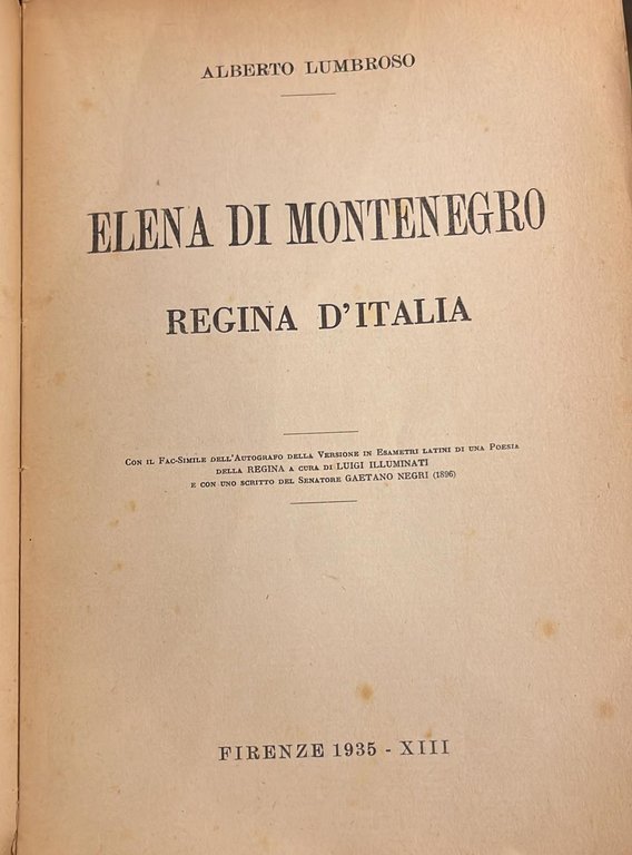 Elena di Montenegro- Regina d'Italia