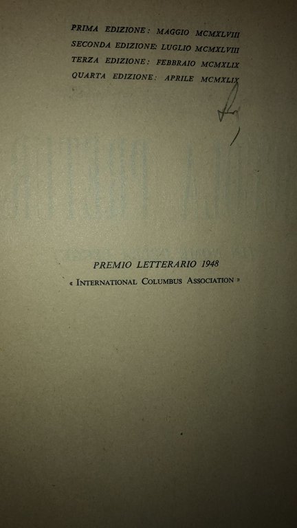 PICCOLA PRETURA IN NOME DELLA LEGGE GIUSEPPE GUIDO LOSCHIAVO 1949