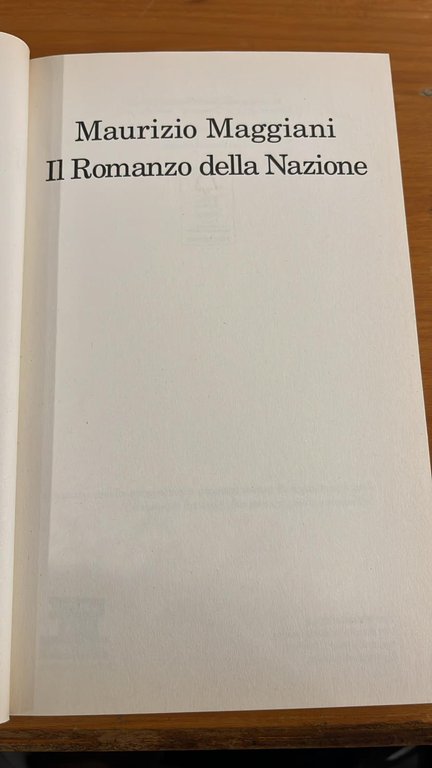 Il romanzo della nazione.