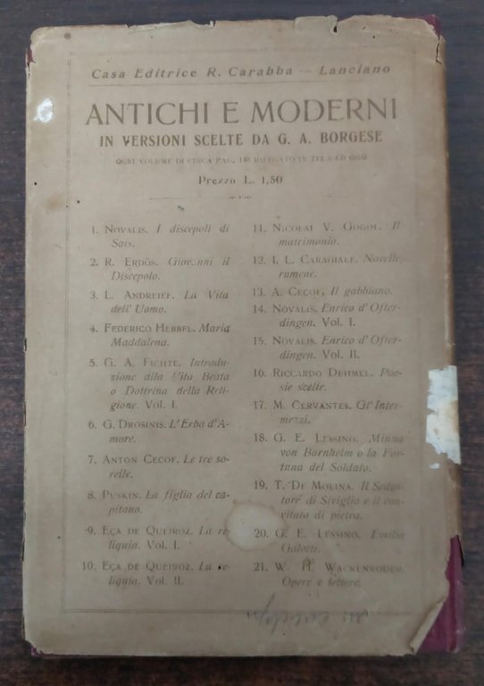 La figlia del capitano - Puskin. Carabba Editore 1913