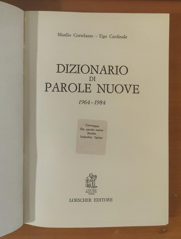 Dizionario di parole nuove 1964-1984