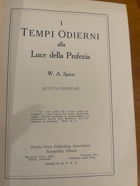 I tempi odierni alla luce della profezia