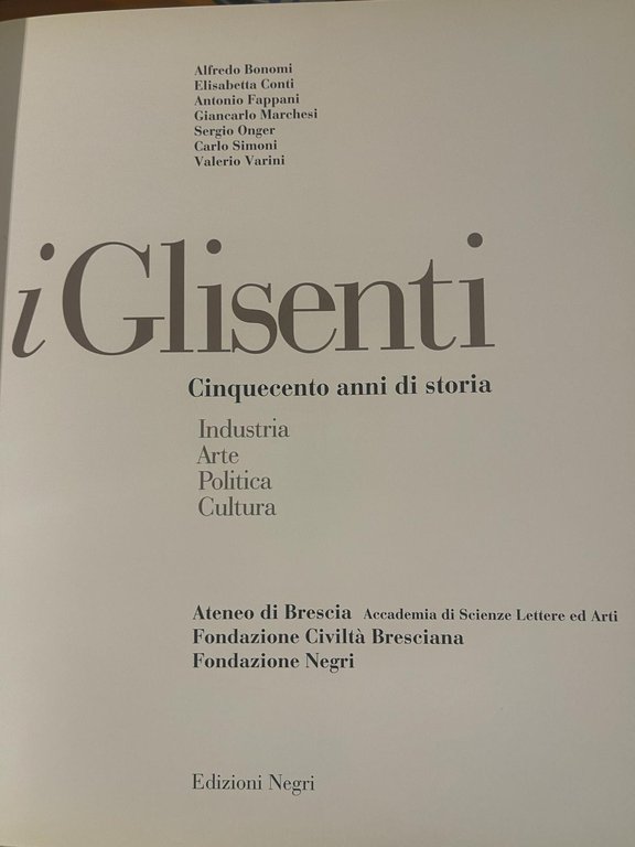 I Glisenti. Cinquecento anni di storia