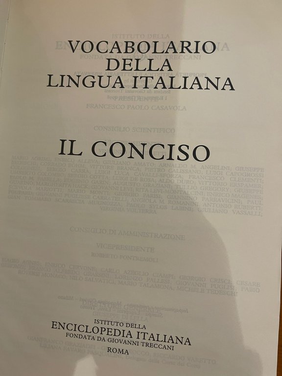 Vocabolario della lingua Italiana Il Conciso.