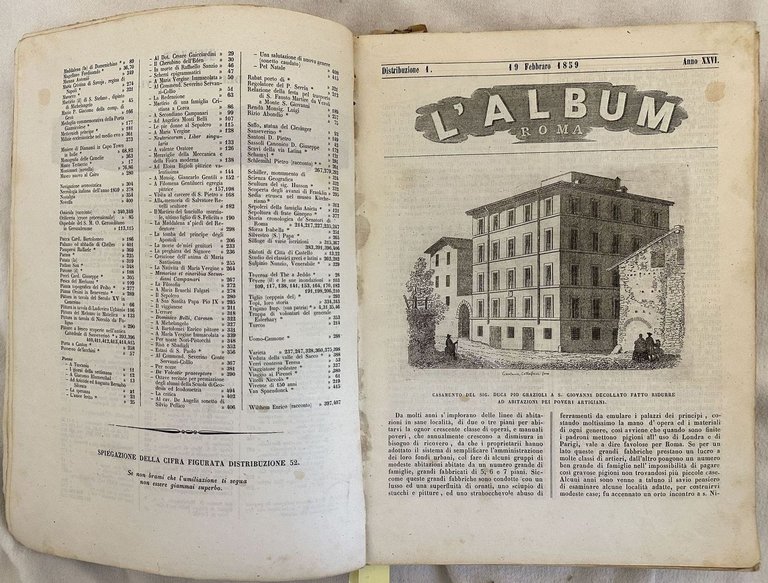 ALBUM DI ROMA GIORNALE LETTERARIO E DI BELLE ARTI ANNO …