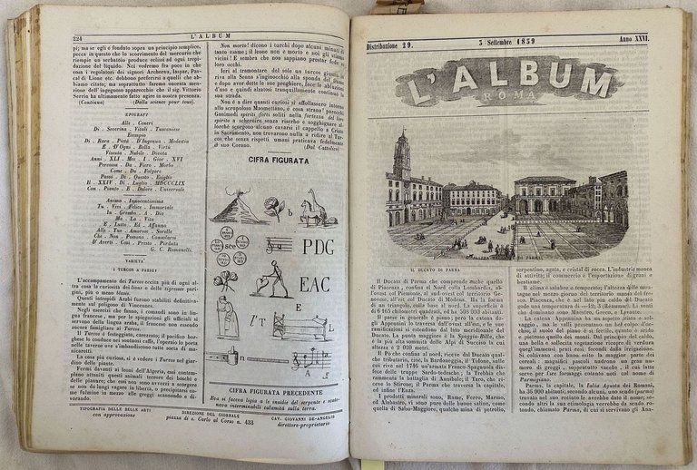 ALBUM DI ROMA GIORNALE LETTERARIO E DI BELLE ARTI ANNO …