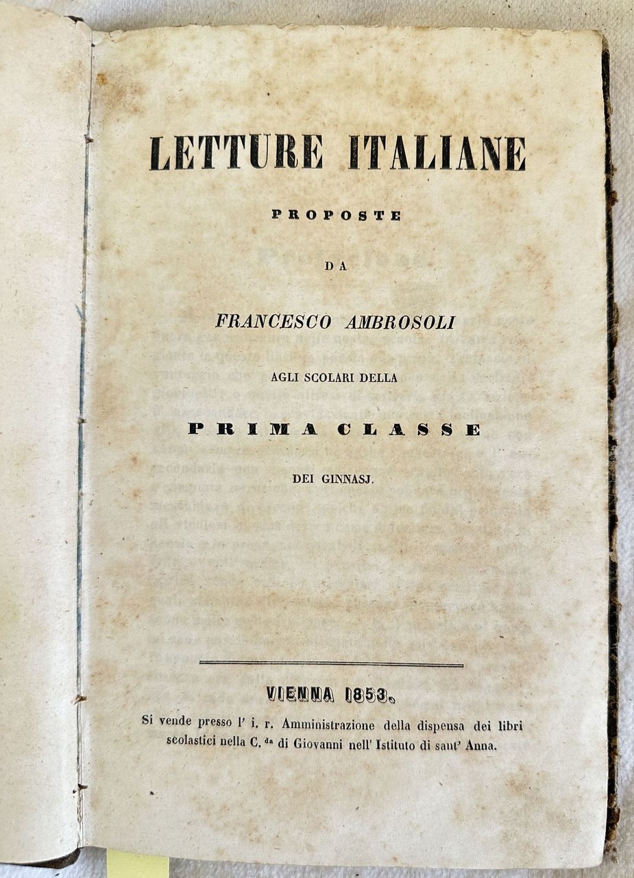 LETTURE ITALIANE PROPOSTE