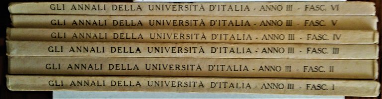 Gli Annali della Università d' Italia. Rivista bimestrale dell' istruzione …