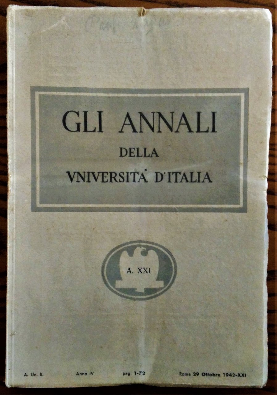 Gli Annali della Università d' Italia. Rivista bimestrale dell' istruzione …