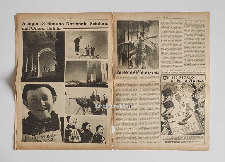 Il Balilla. Numero 12, Anno XV. 21 marzo 1937. Fondato …