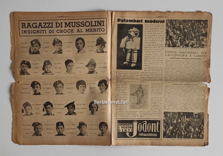 Il Balilla. Numero 2, Anno XV. 10 gennaio 1937. Fondato …