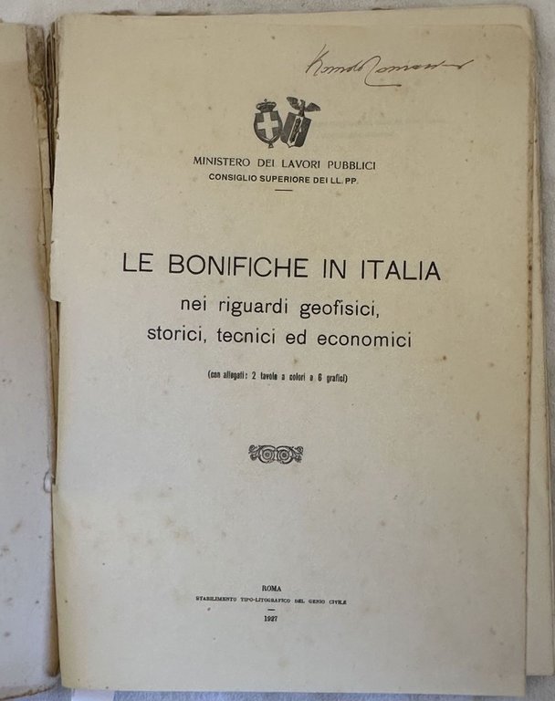 LE BONIFICHE IN ITALIA NEI RIGUARDI GEOFISICI STORICI TECNICI ED …