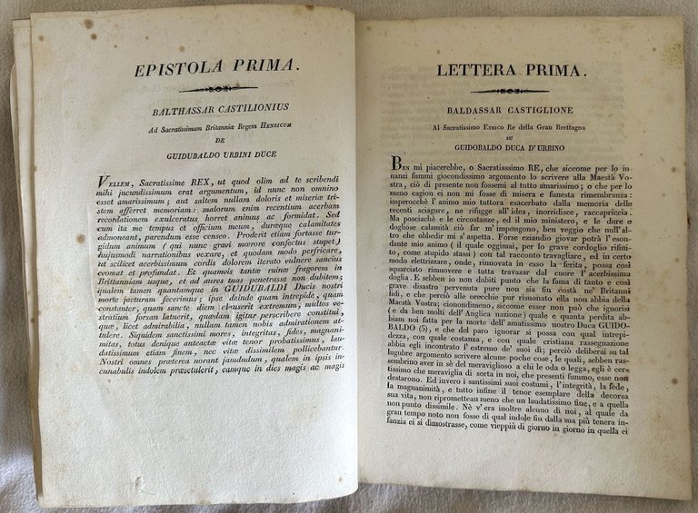 TRADUZIONE DI QUATTRO LETTERE LATINE