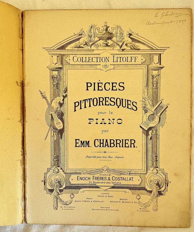 PIECES PITTORESQUES POUR LE PIANO