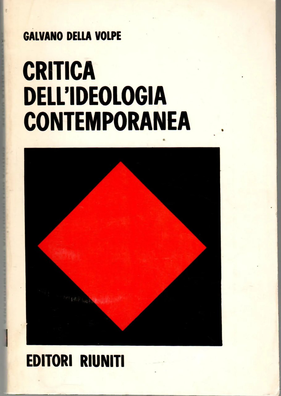 Critica dell'ideologia Contemporanea