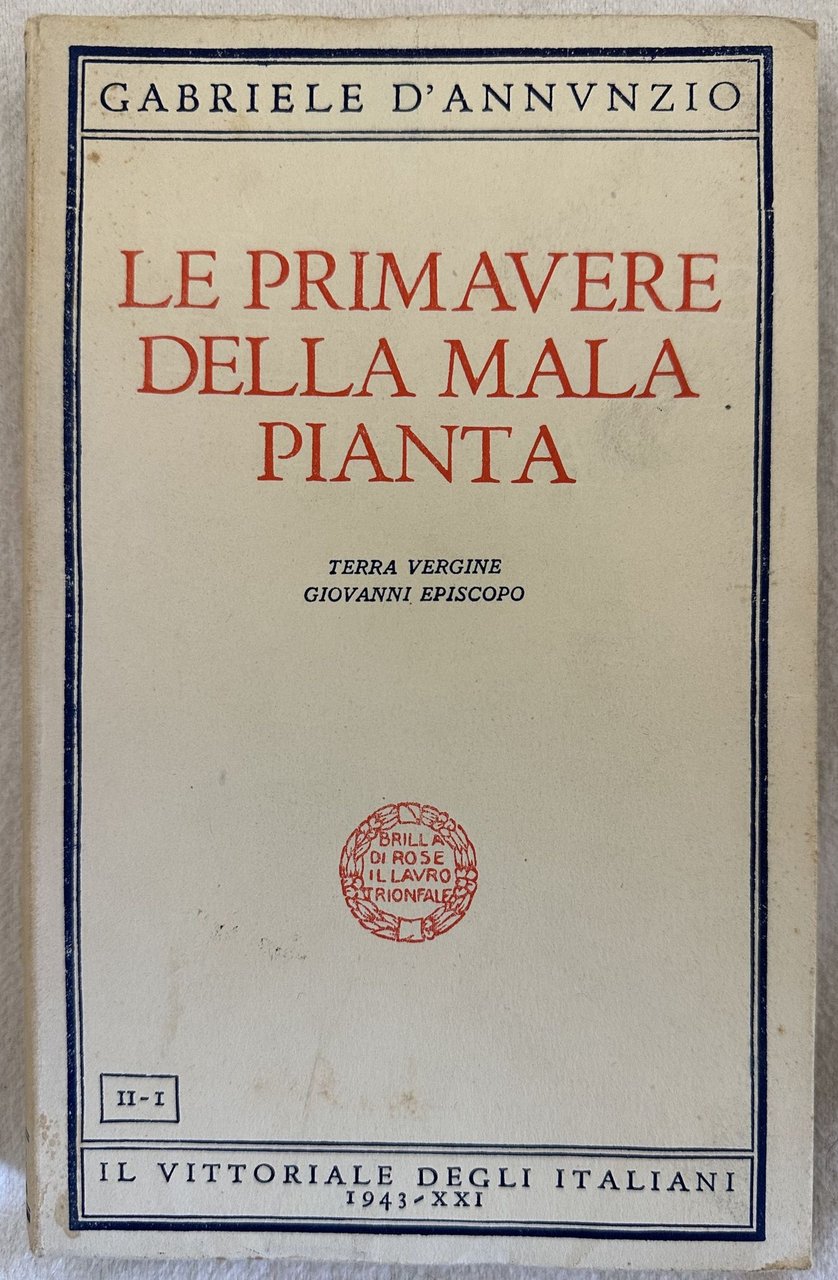 LE PRIMAVERE DELLA MALA PIANTA TERRA VERGINE GIOVANNI EPISCOPO