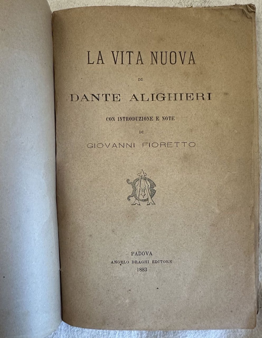 LA VITA NUOVA DI DANTE ALIGHIERI CON INTRODUZIONE E NOIE …