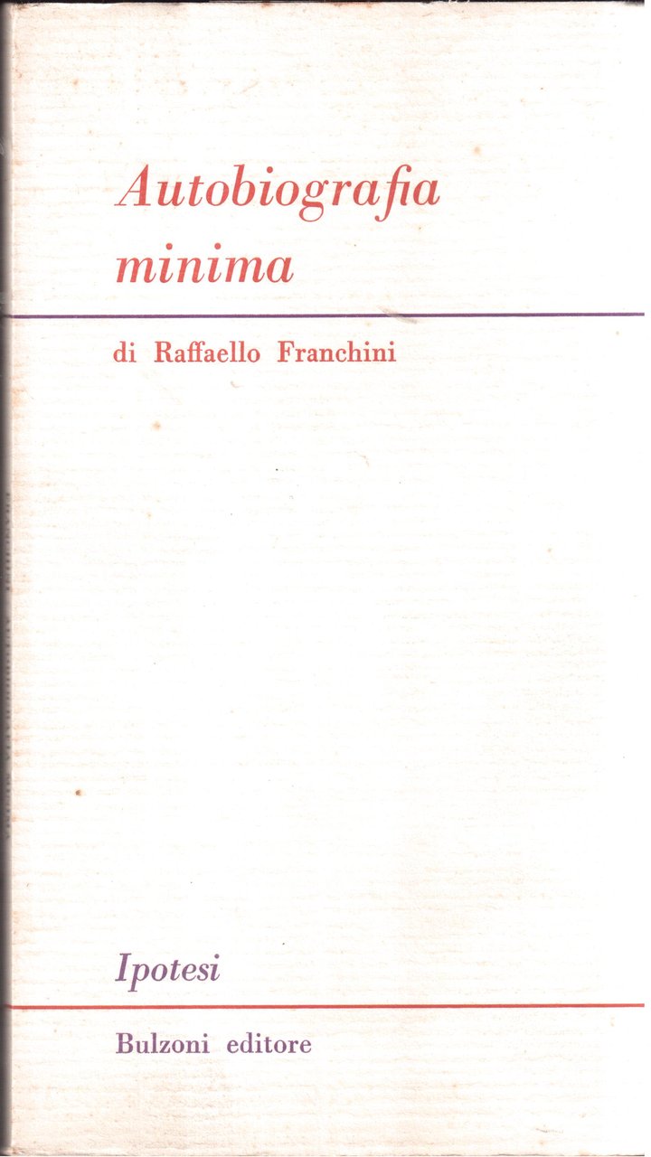 Autobiografia minima