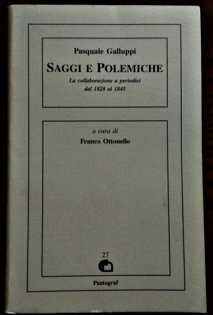 Saggi e Polemiche. La collaborazione a periodici dal 1828 al …