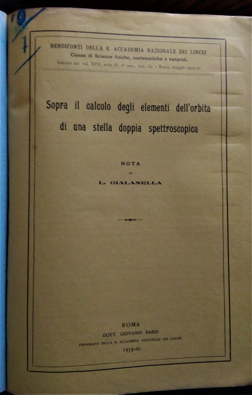 Pubblicazioni 1929 - 1953.