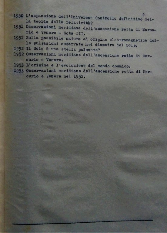 Pubblicazioni 1929 - 1953.