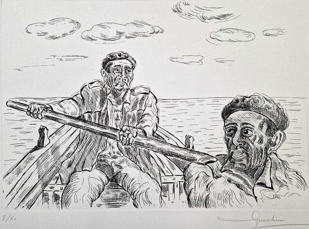 Mare di Sicilia. Tre acqueforti di Emilio Guaschino.