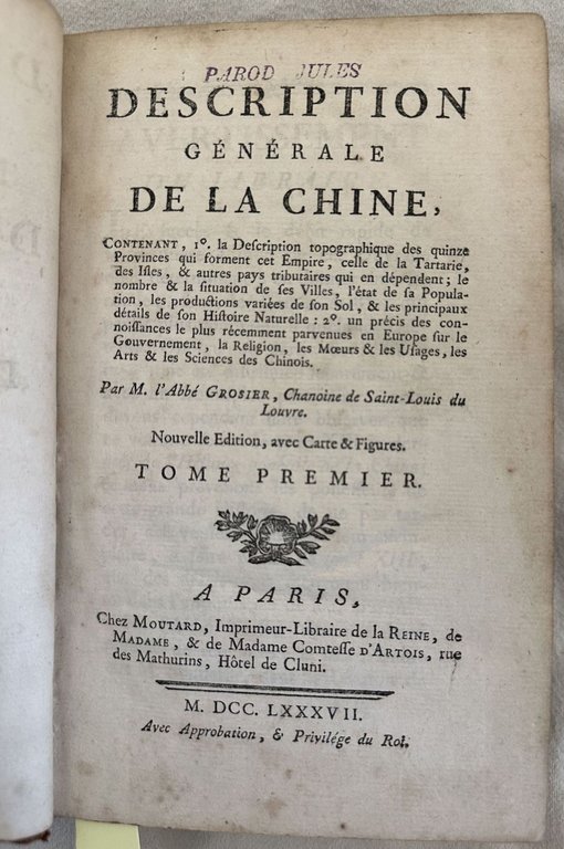 DESCRIPTION GENERALE DE LA CHINE