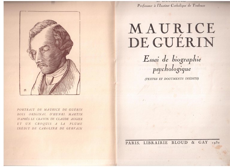 Maurice De Guérin- Essay de biographie psychologique ( Texte et …