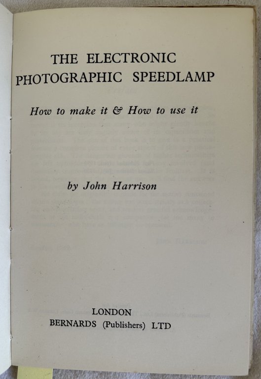 THE ELECTRIC PHOTOGRAPHIC SPEEDLAMP HOW TO MAKE I & HOW …